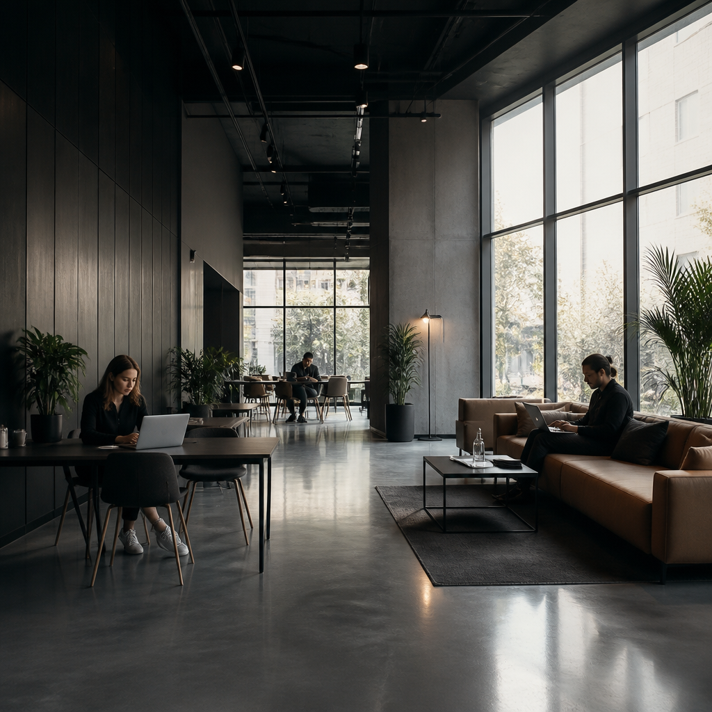 coworking space và văn phòng ảo 2026 - minh họa tổng quan không gian làm việc hiện đại