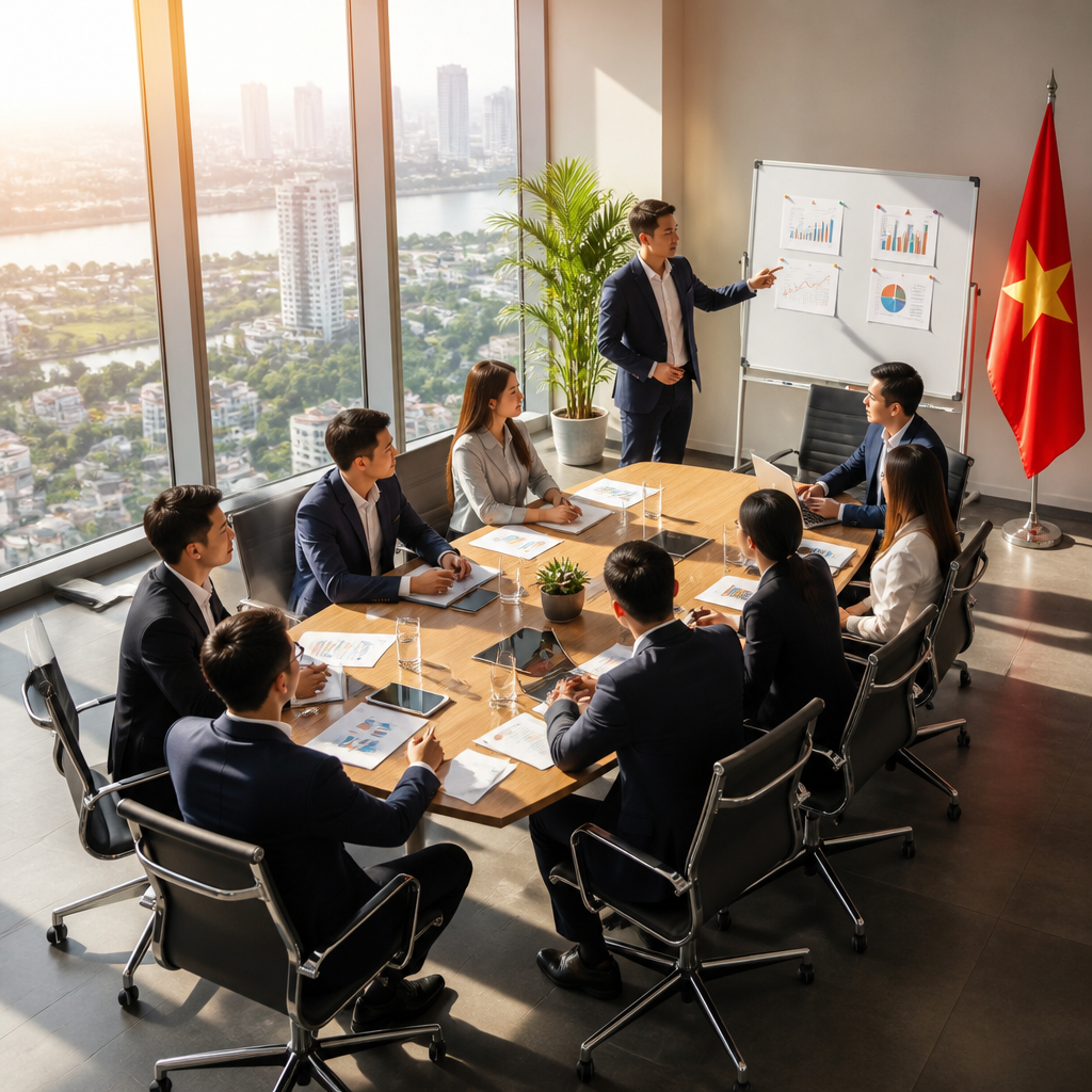 Phòng họp hiện đại tại văn phòng trọn gói