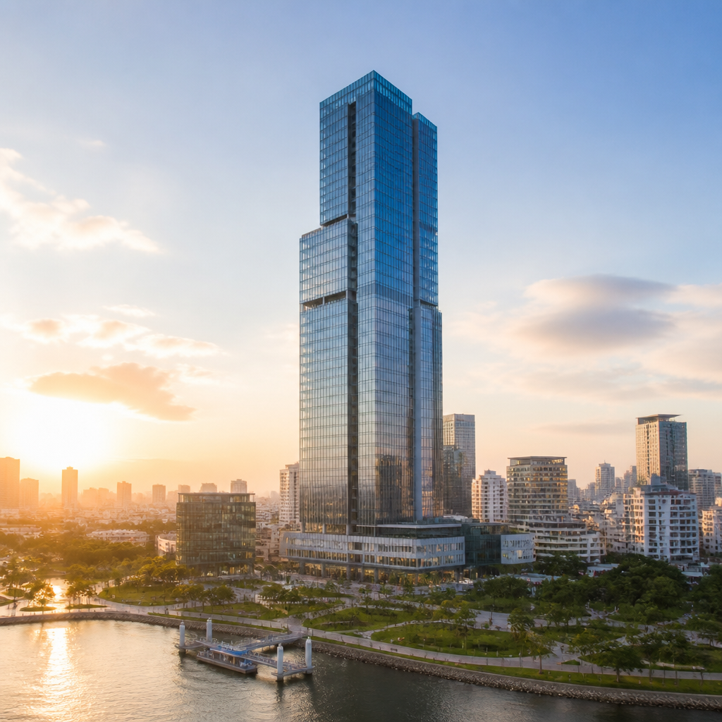 Tòa nhà Gems Empire Tower hiện đại với kiến trúc ấn tượng