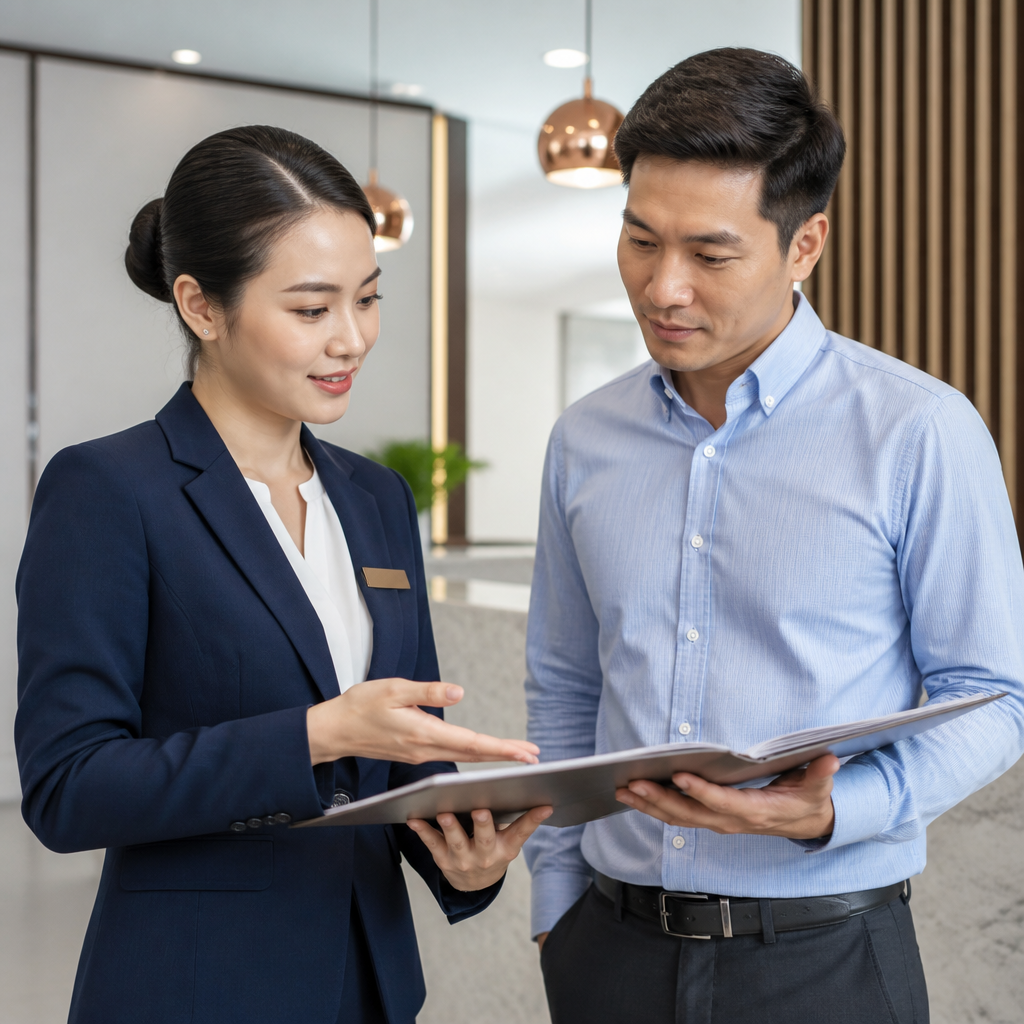 Quản lý văn phòng tư vấn cho khách hàng doanh nghiệp